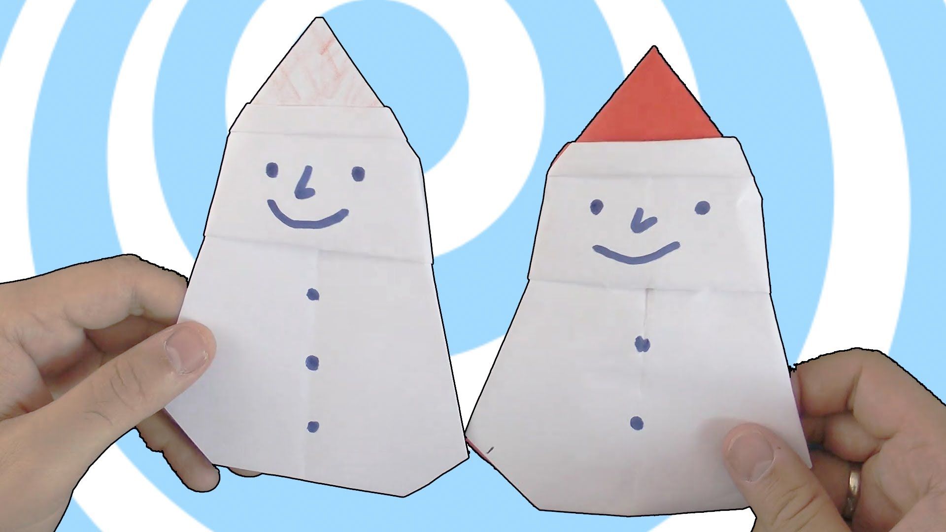 Origami Snowman Instructions