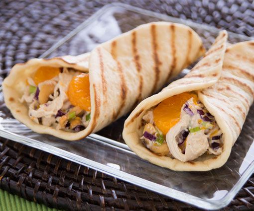 Grilled Cashew Chicken Wraps