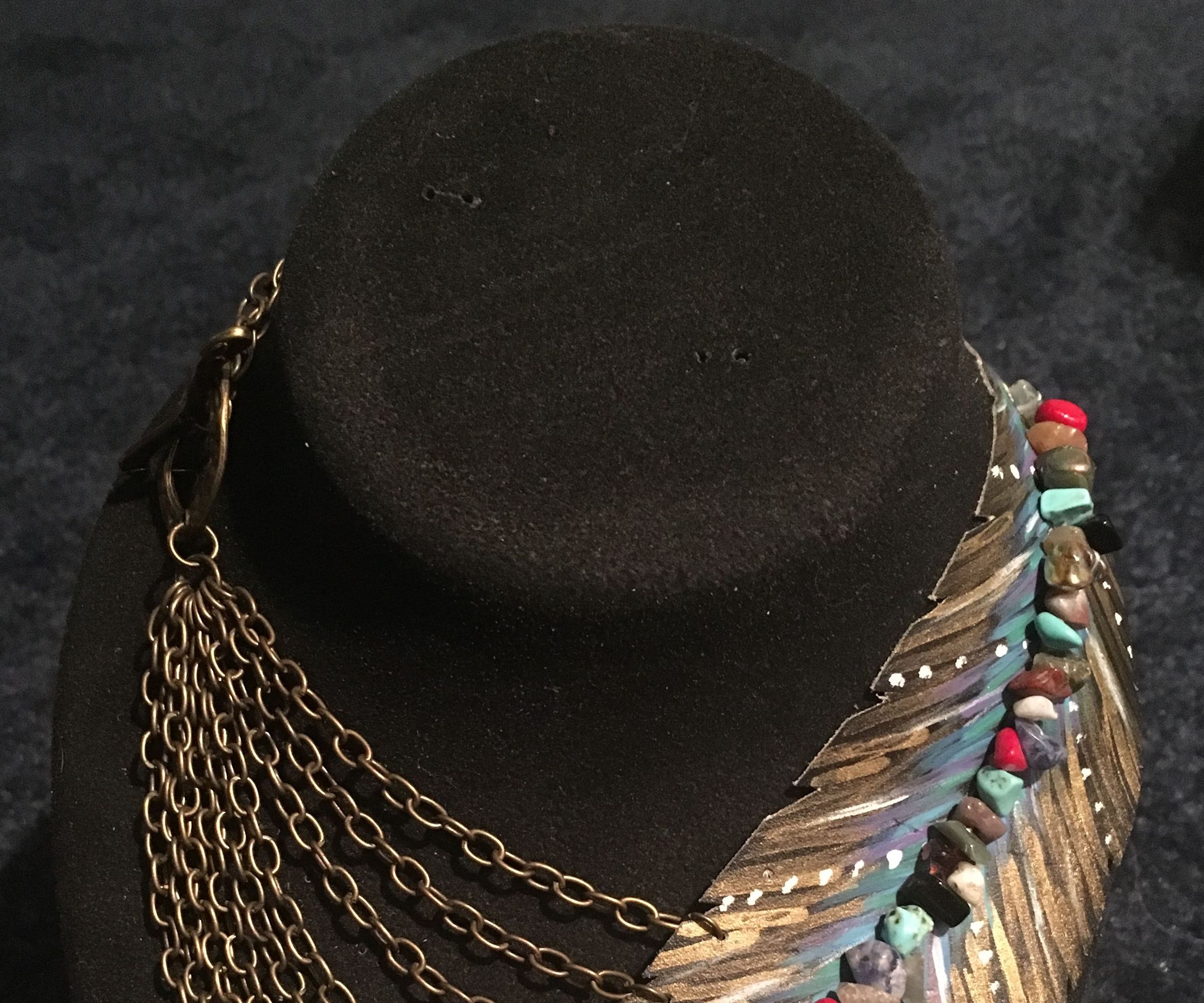 Leather Feather Necklace