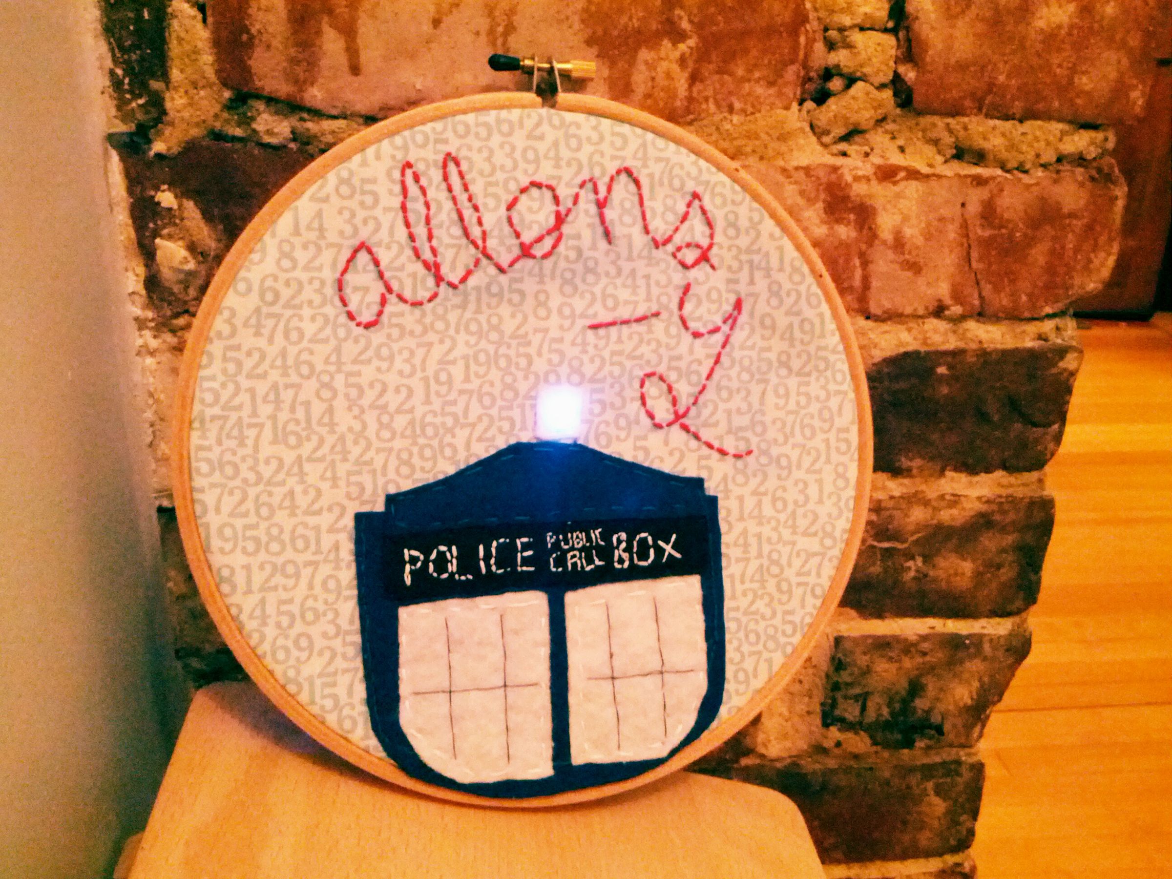 Light-up Tardis Embroidery