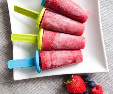 Triple Berry Popsicles