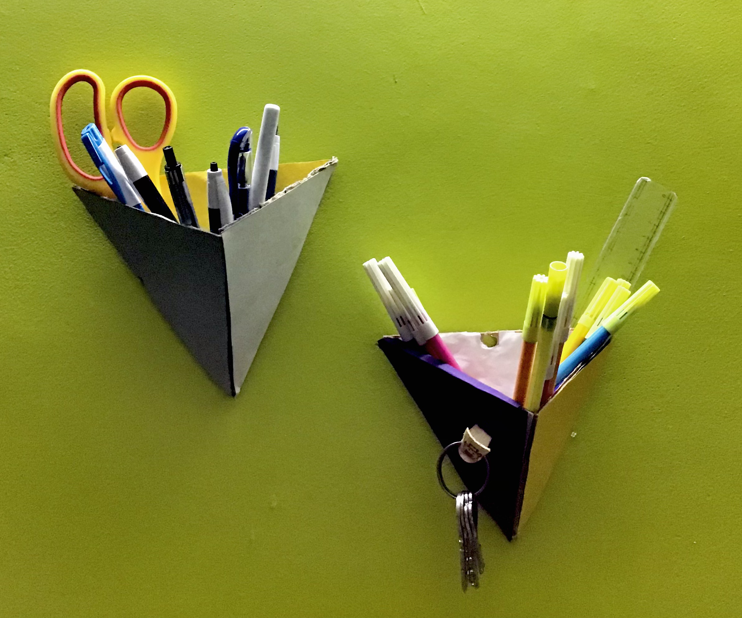 Pyramid Structured Wall Pockets