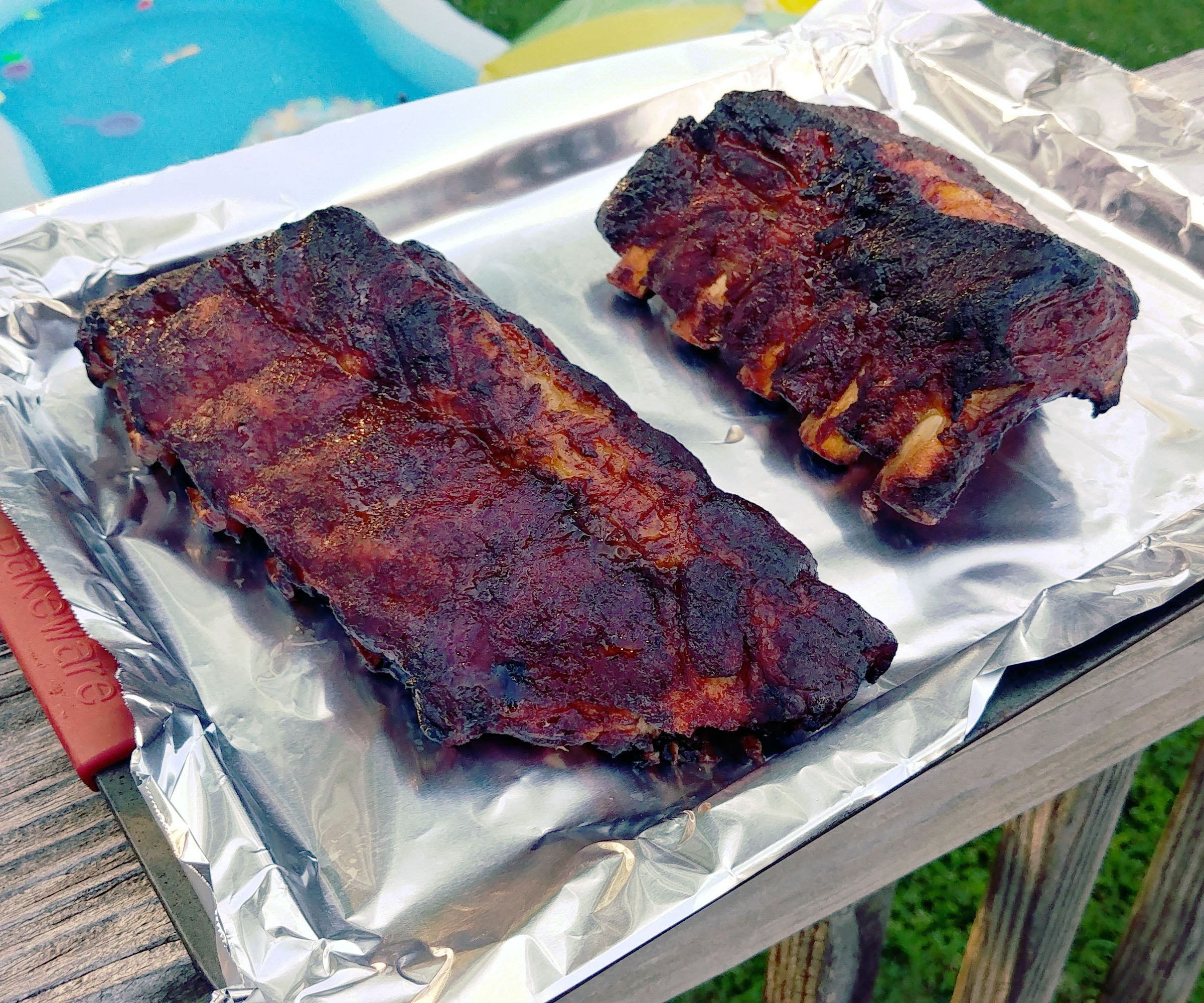 Smokey BBQ Ribs on Gas Grill