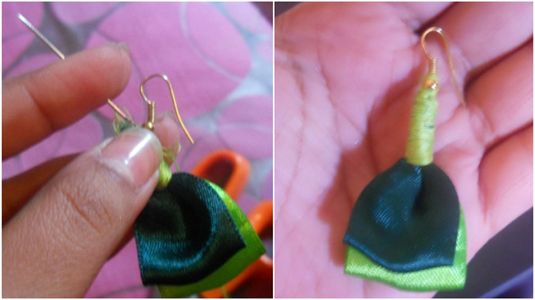 How to Make Ribbon Earrings- Surprising Half Ribbon Bow Earrings