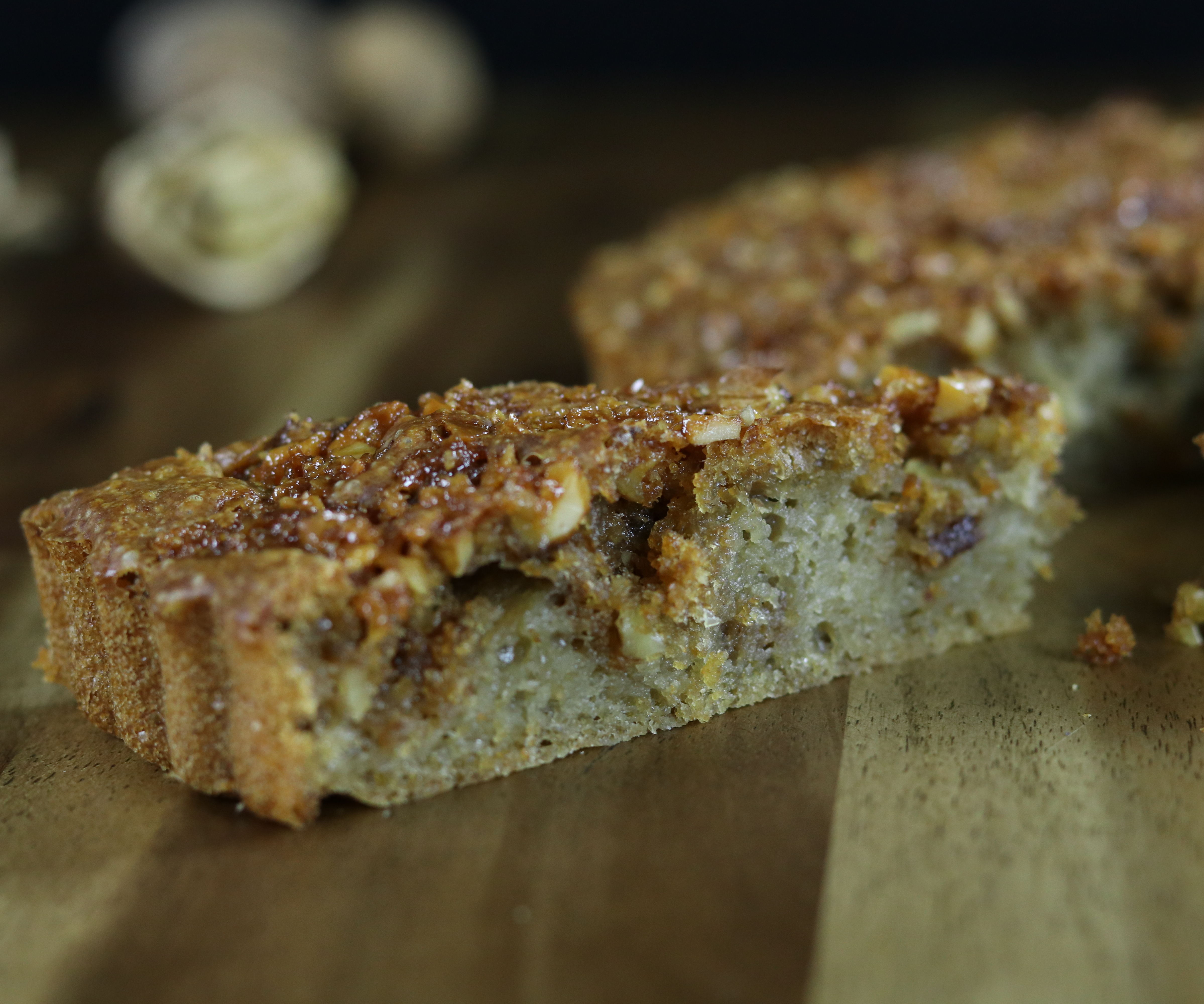 Coffee, Caramel and Walnut Streusel Cake