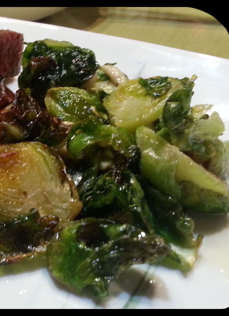 Brussels Sprouts With Honey Almond Glaze