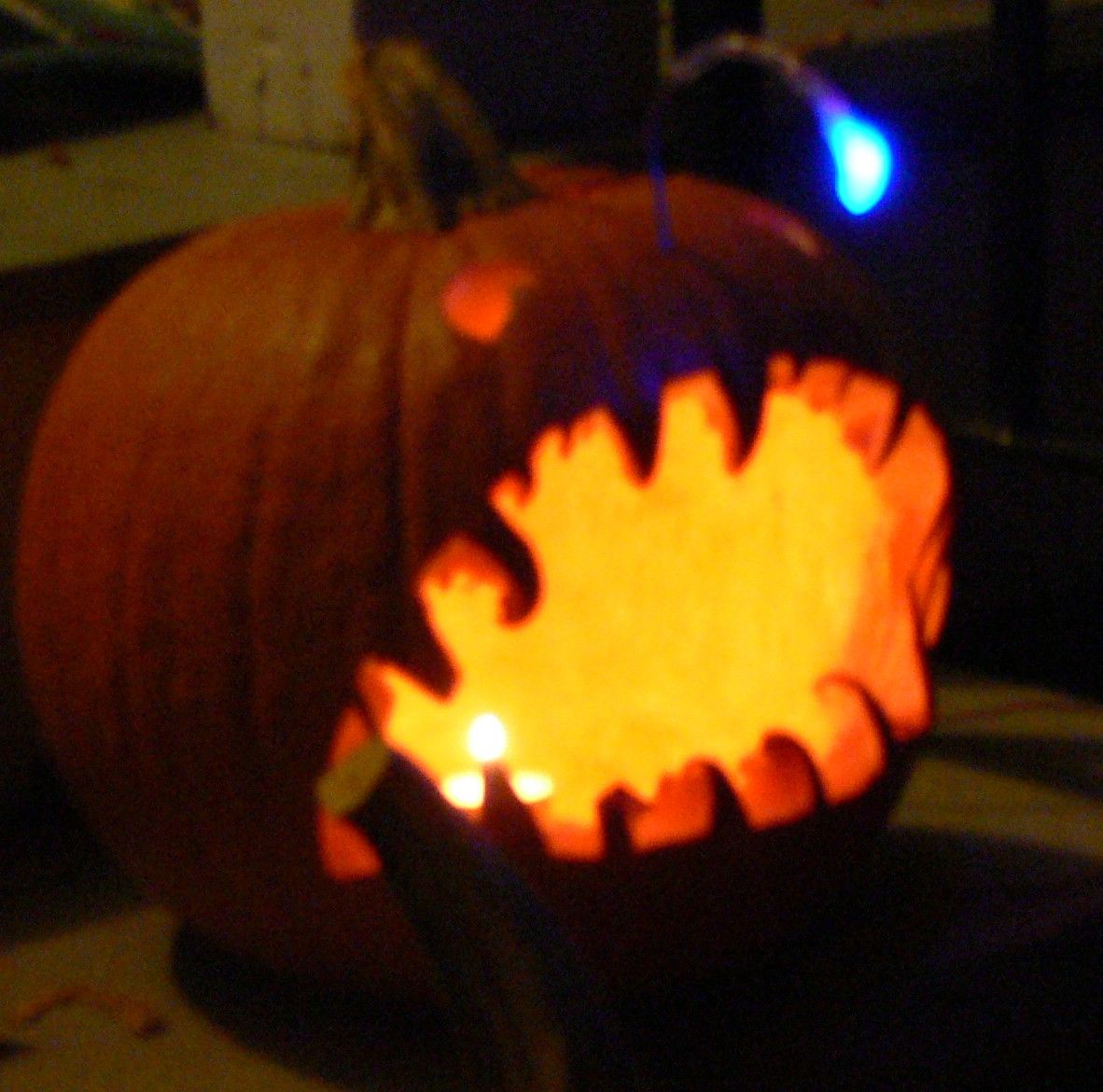 Spooky deep sea anglerfish jack o' lantern