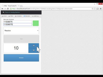Use the Arrow Keys to Select the Quantity of the Items Received.