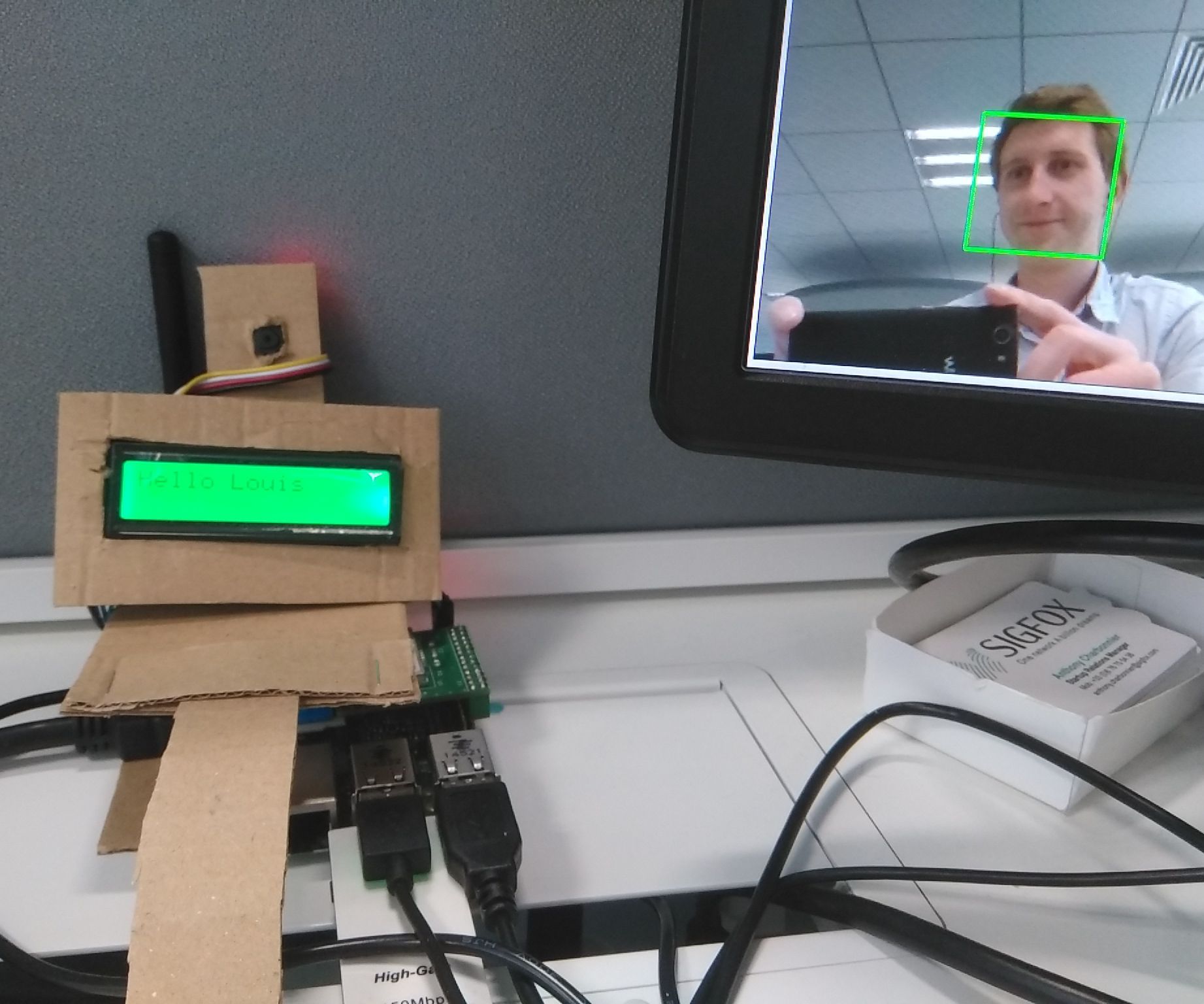 Who Is at the Coffee Machine? Facial Recognition Using Raspberry Pi, OpenCV and Sigfox