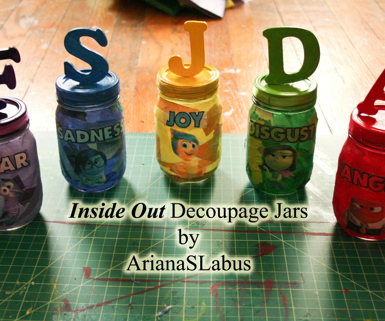 Inside Out Decoupage Jars