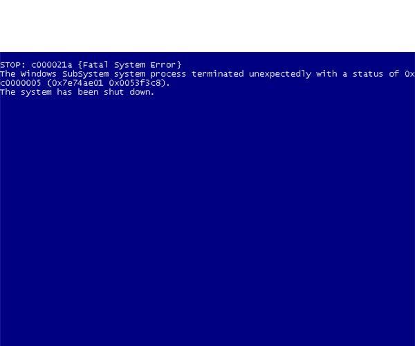 Fix Fatal System Error C00021a