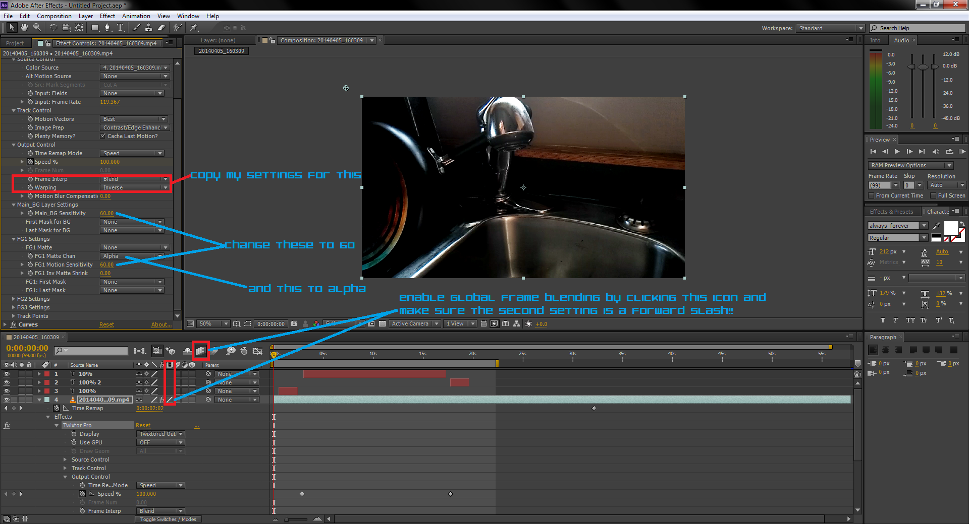 How to Do Extreme Slow Motion[After Effects] 5 Steps Instructables