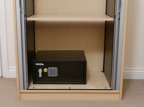Secret Safe Compartment With Hidden Door And Magnetic Locks