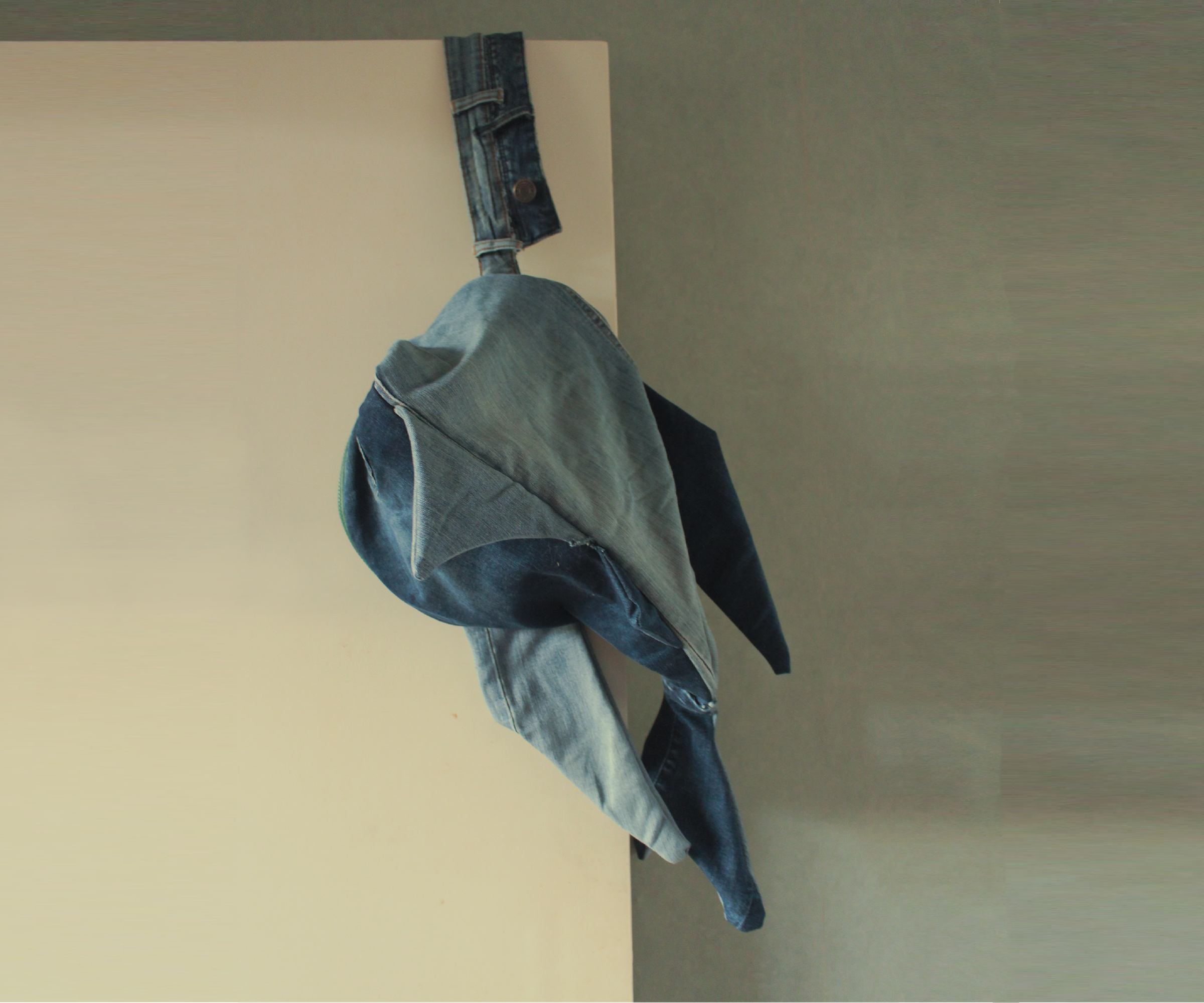 Denim Cross-Body Shark Bag