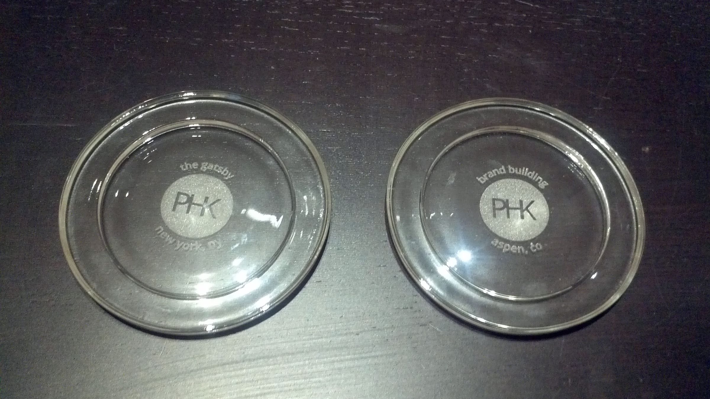 Laser Etched Glass Coasters