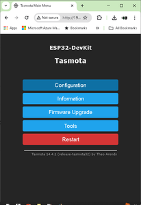 Configuration Changes in Tasmota