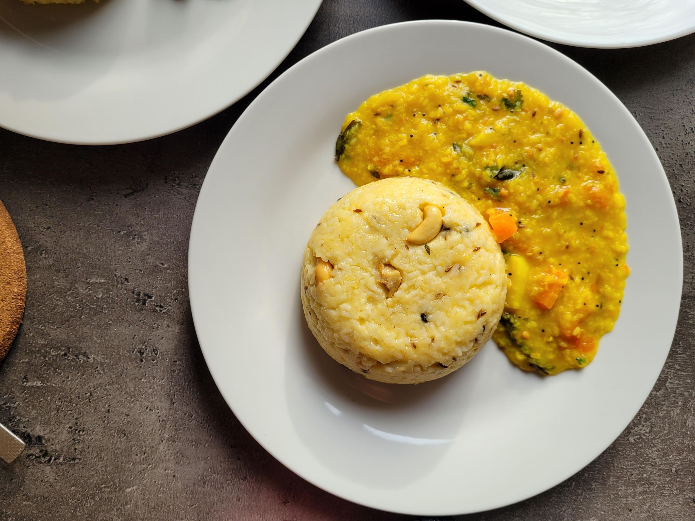 Pongal With Sambar {South-Indian Cuisine}