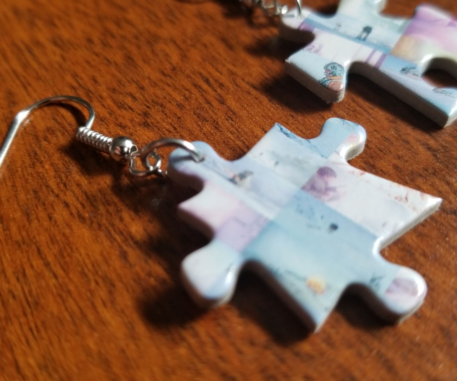How to Make Upcycled Puzzle Piece Earrings