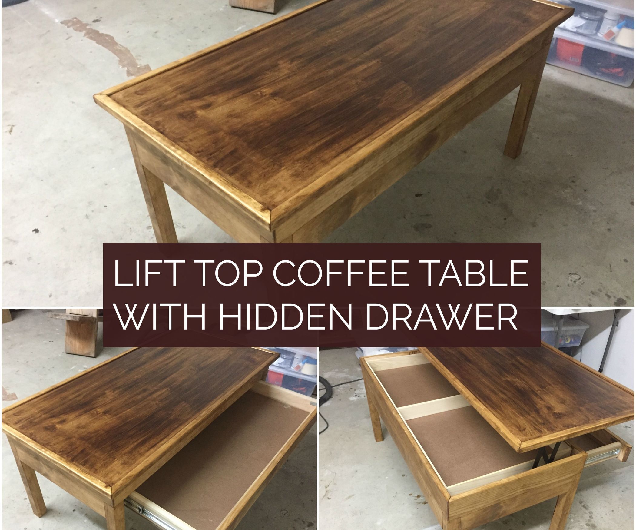 Lift Top Coffee Table W/ Hidden Drawer : 6 Steps (with Pictures