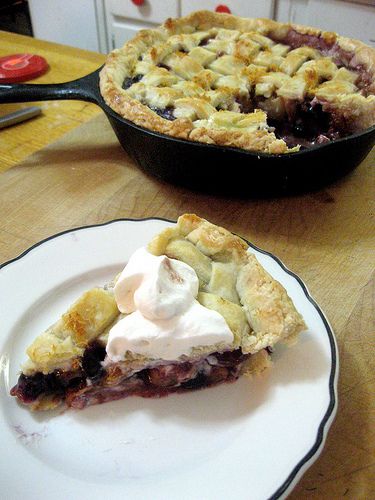 Blueberry and Apricot Pie in a Skillet!!