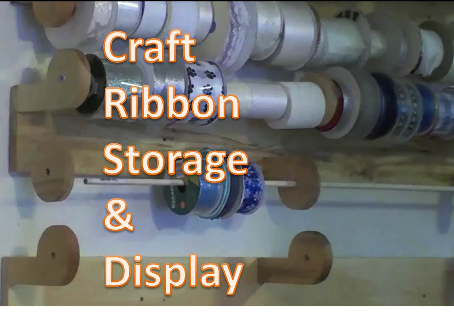 Craft Ribbon Spool Rack- Craftroom Storage Solutions