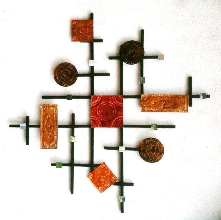 Wood and Metal Wall Art - Tin Punching