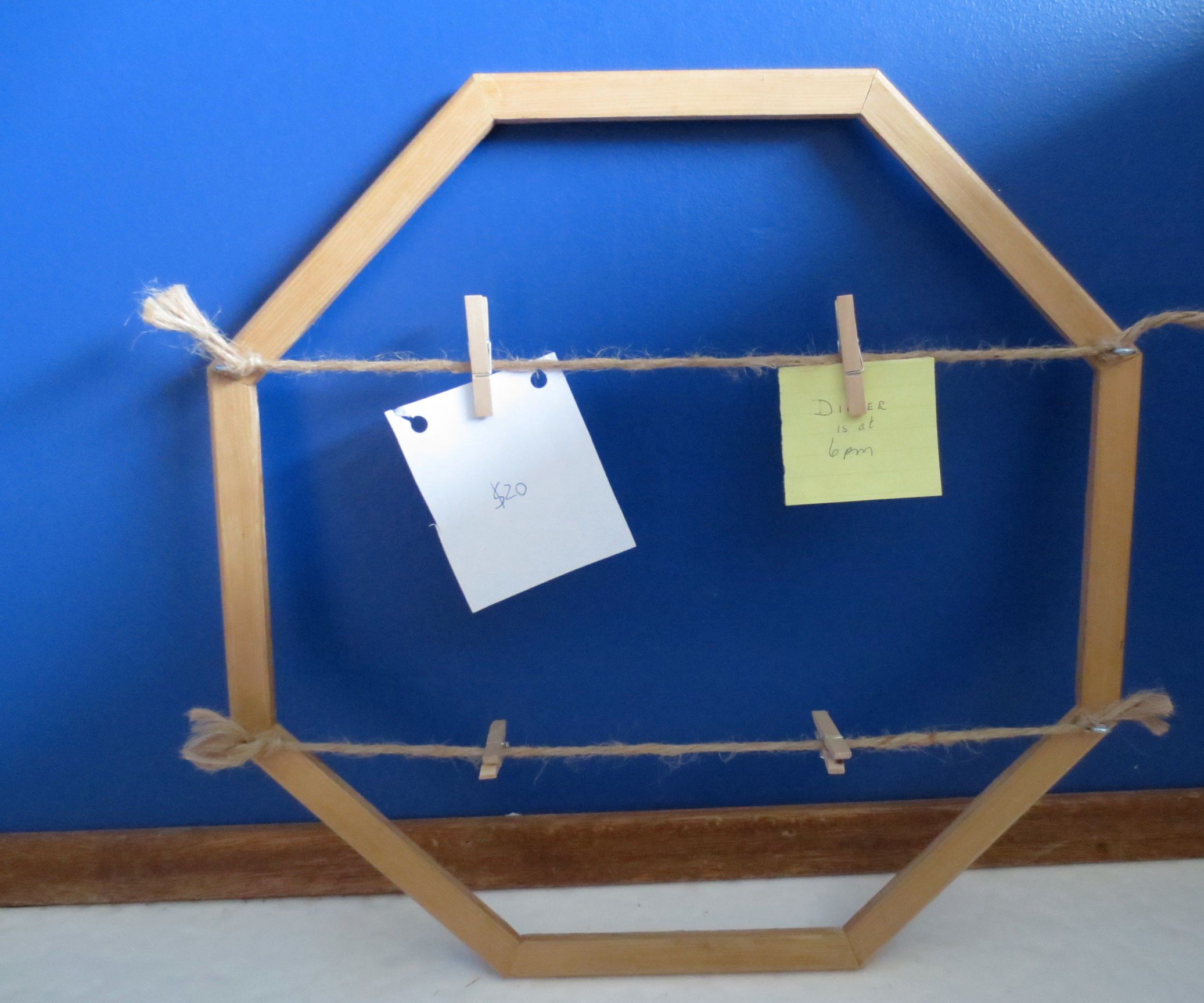 Octogon Clothespin Frame
