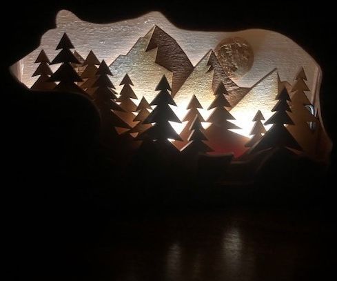 Wooden Shadow Box Nightlight