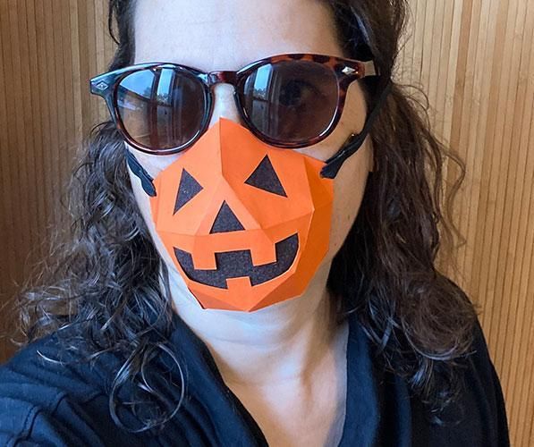 Jack O'Lantern Face Mask