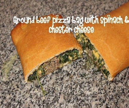 Ground Beef Pizza Bag With Spinach & Chester Cheese Recipe