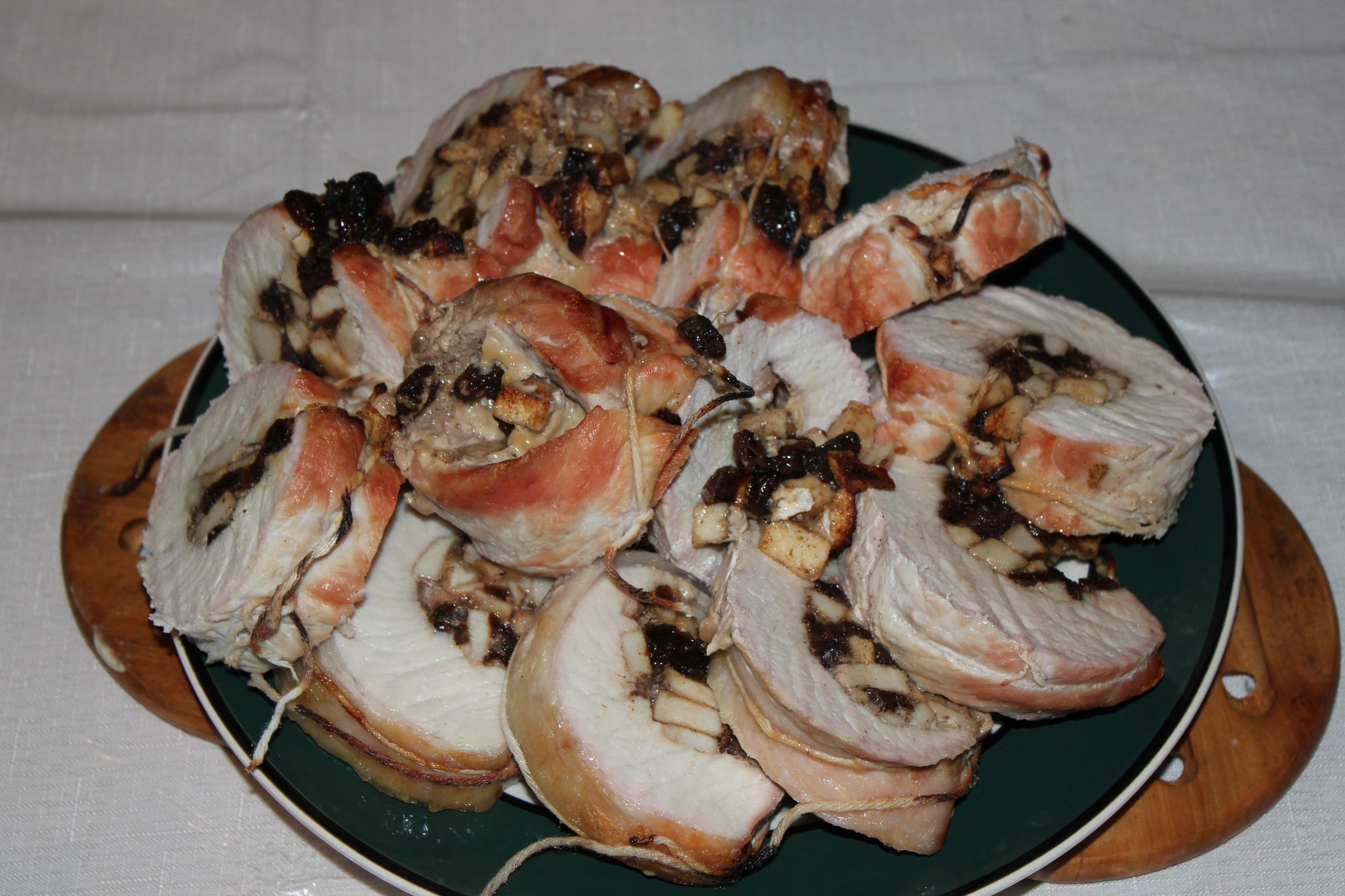 Apple Cinnamon Raisin Stuffed Pork Loin