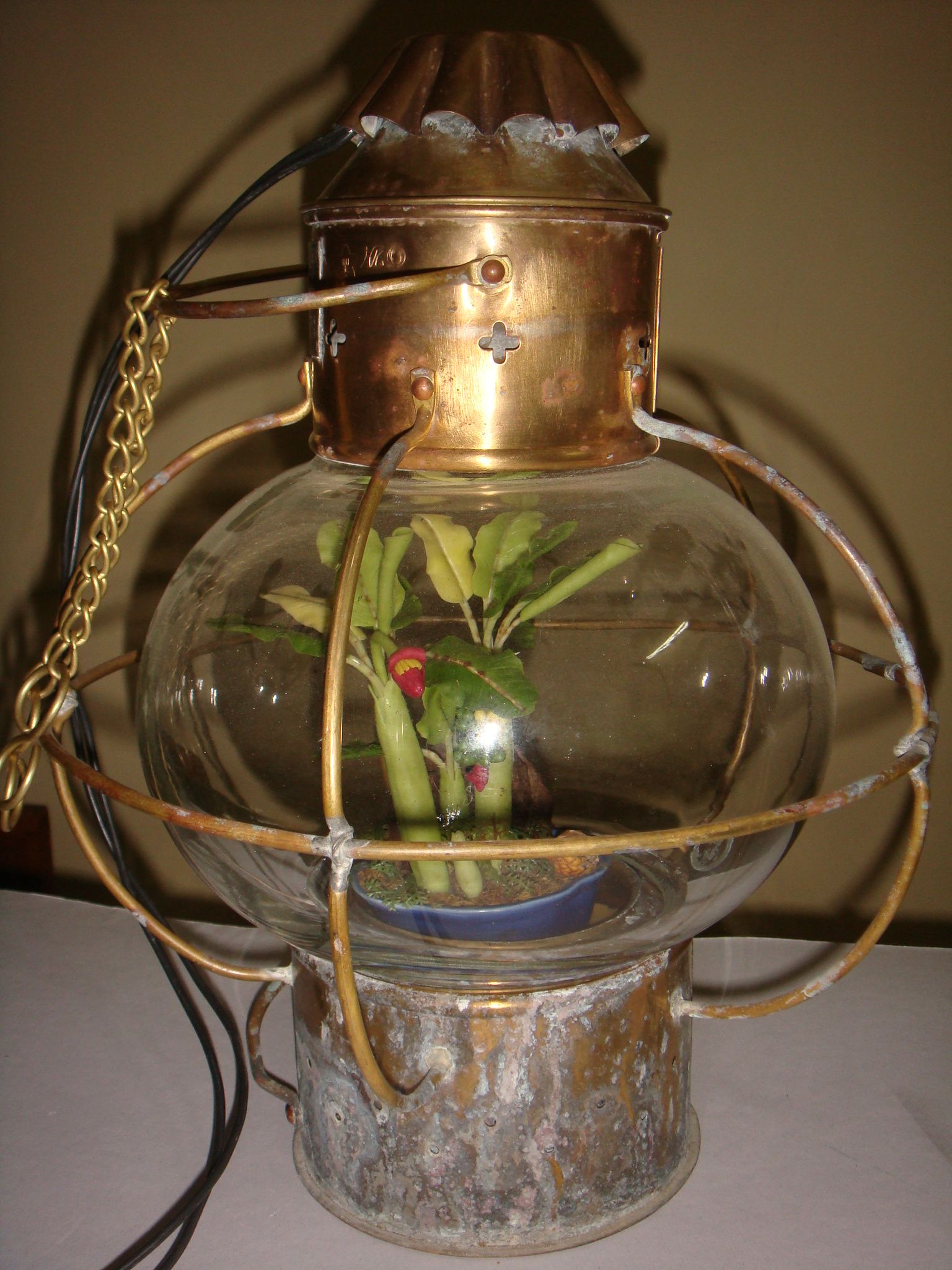 Recycled Old Lantern Show Piece