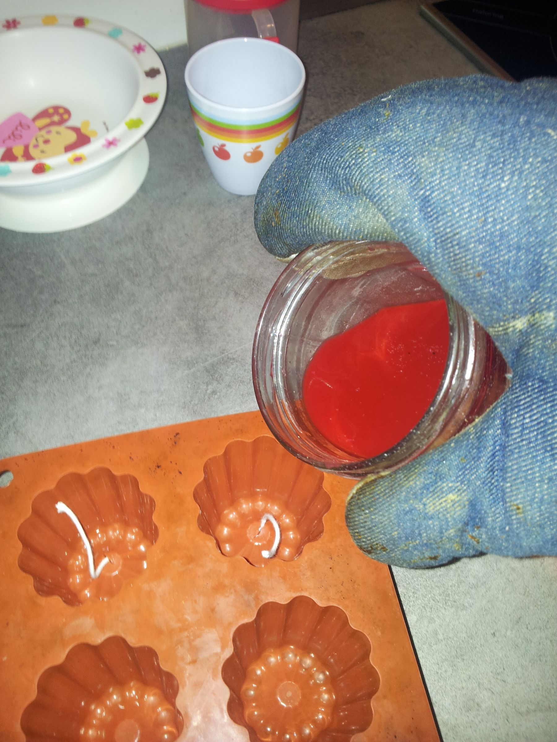 HOW TO MAKE CANDLE WITH BABYBEL WAX / FAIRE DES BOUGIES AVEC LA CIRE DE