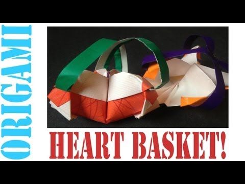 How to Make an Origami Valentines Heart Basket!