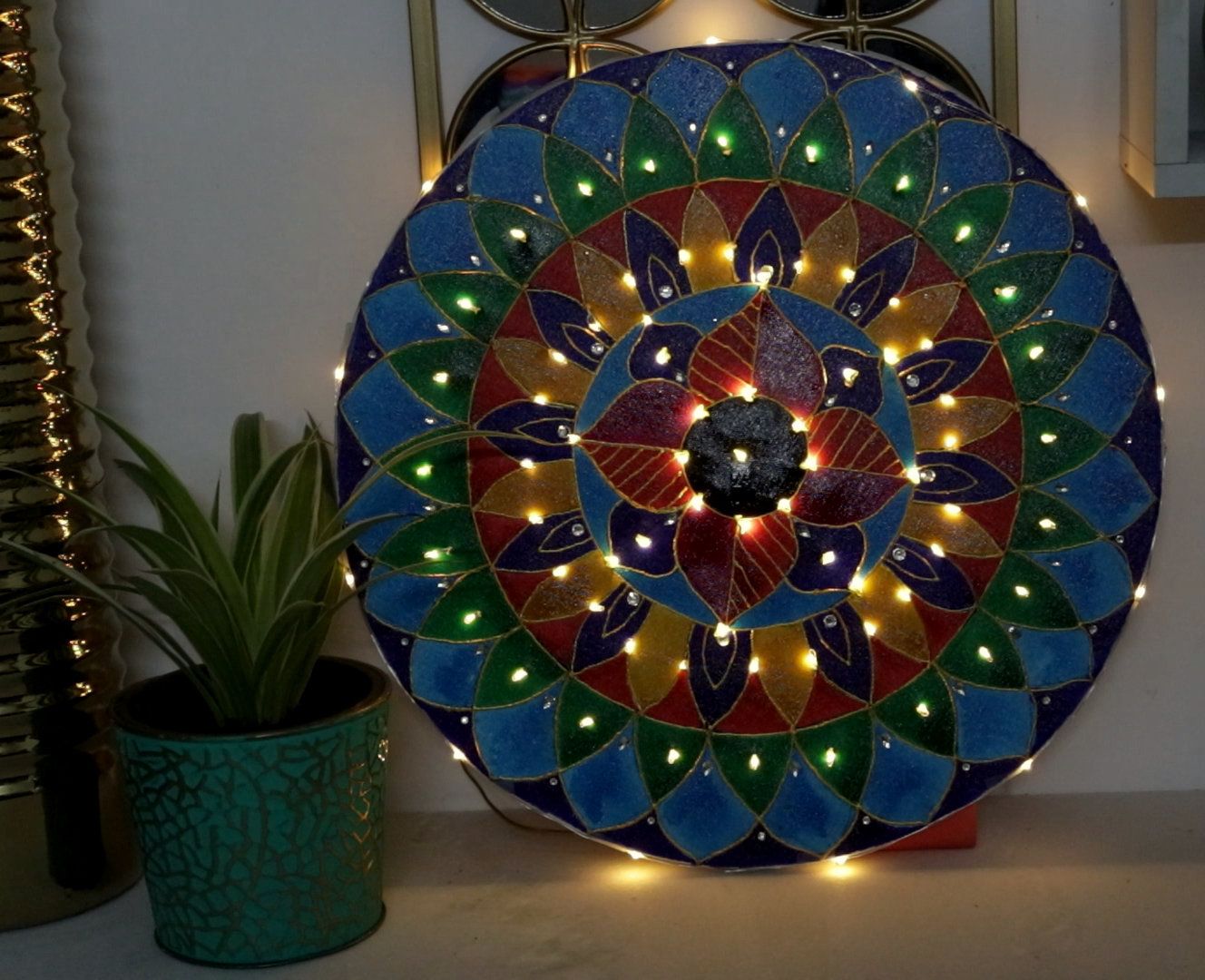 FAIRY LIGHTS RANGOLI WITH CANVAS : 6 Steps (with Pictures) - Instructables