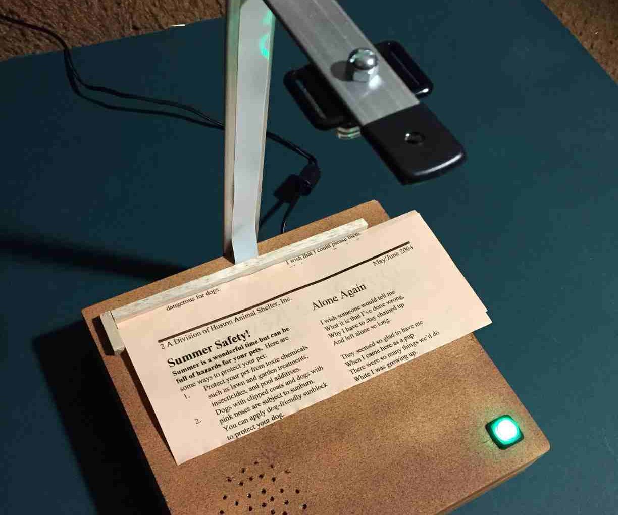 PiTextReader - an Easy-to-Use Document Reader for Impaired Vision