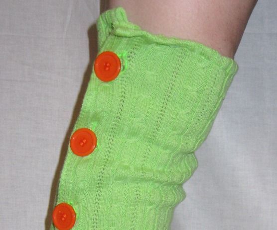 Long Button-Up Sweater Leg Warmers