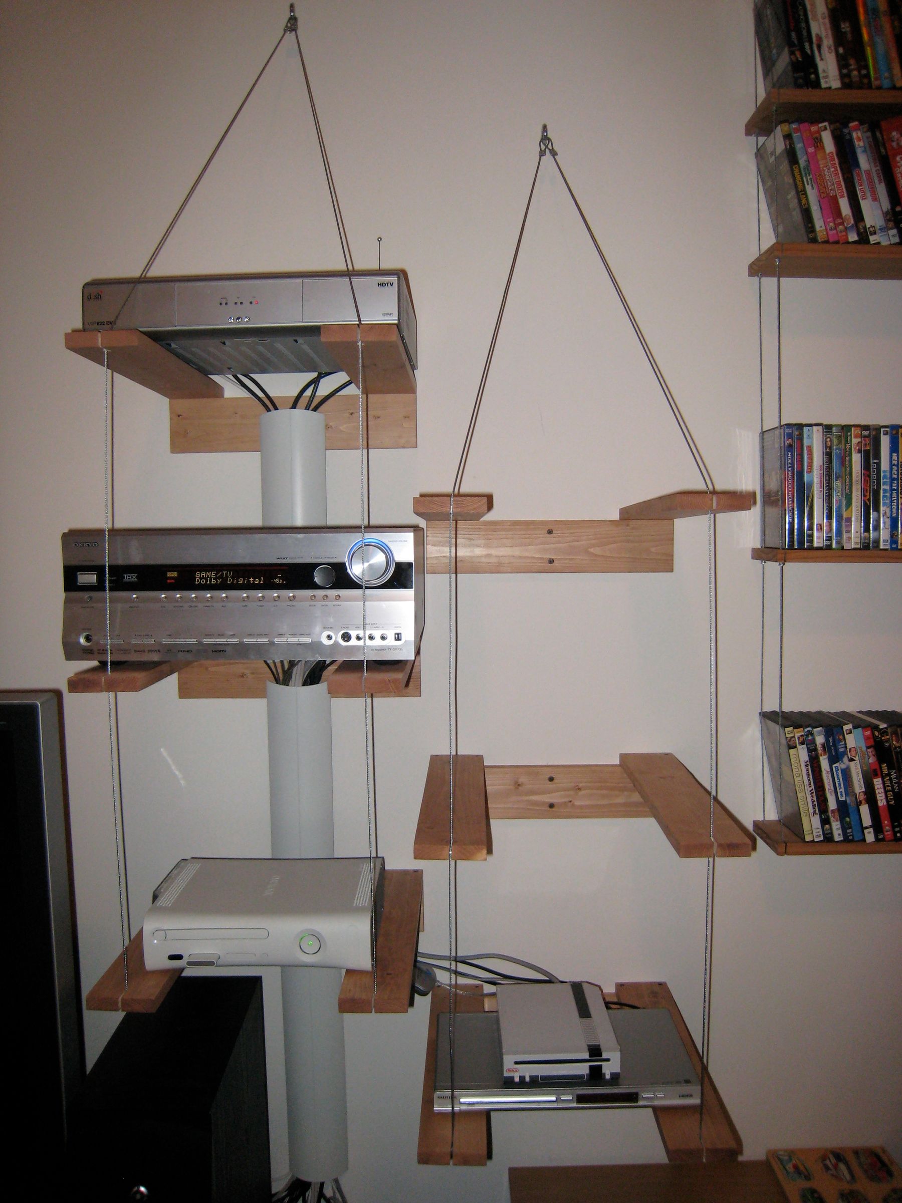 Industrial Looking Audio Video Equipment Shelves