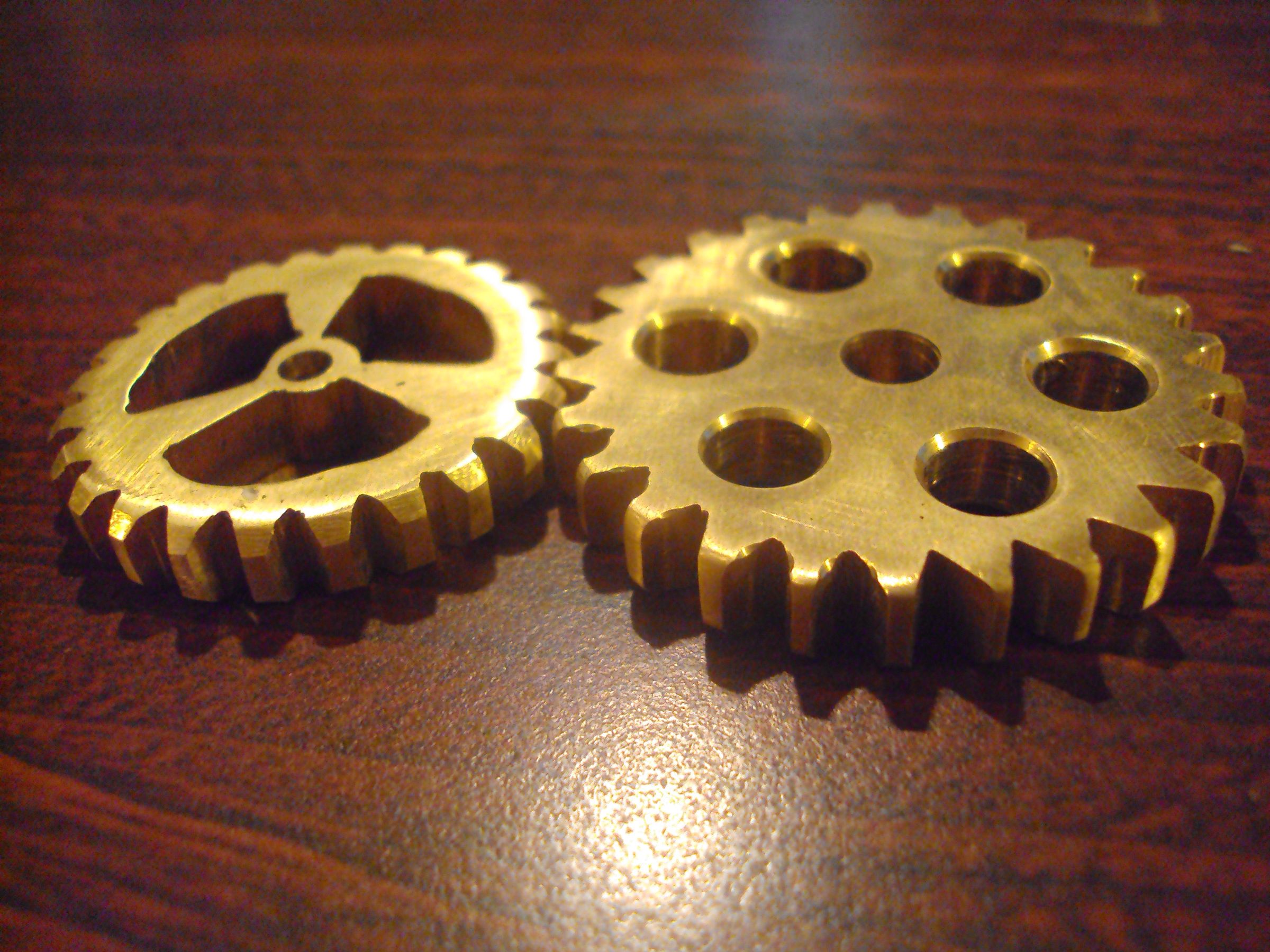 Hand Filed Decorative Brass Gears for Steampunkers And????