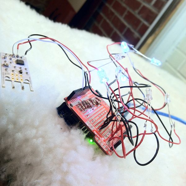 Interfacing a Wind Sensor to LEDs
