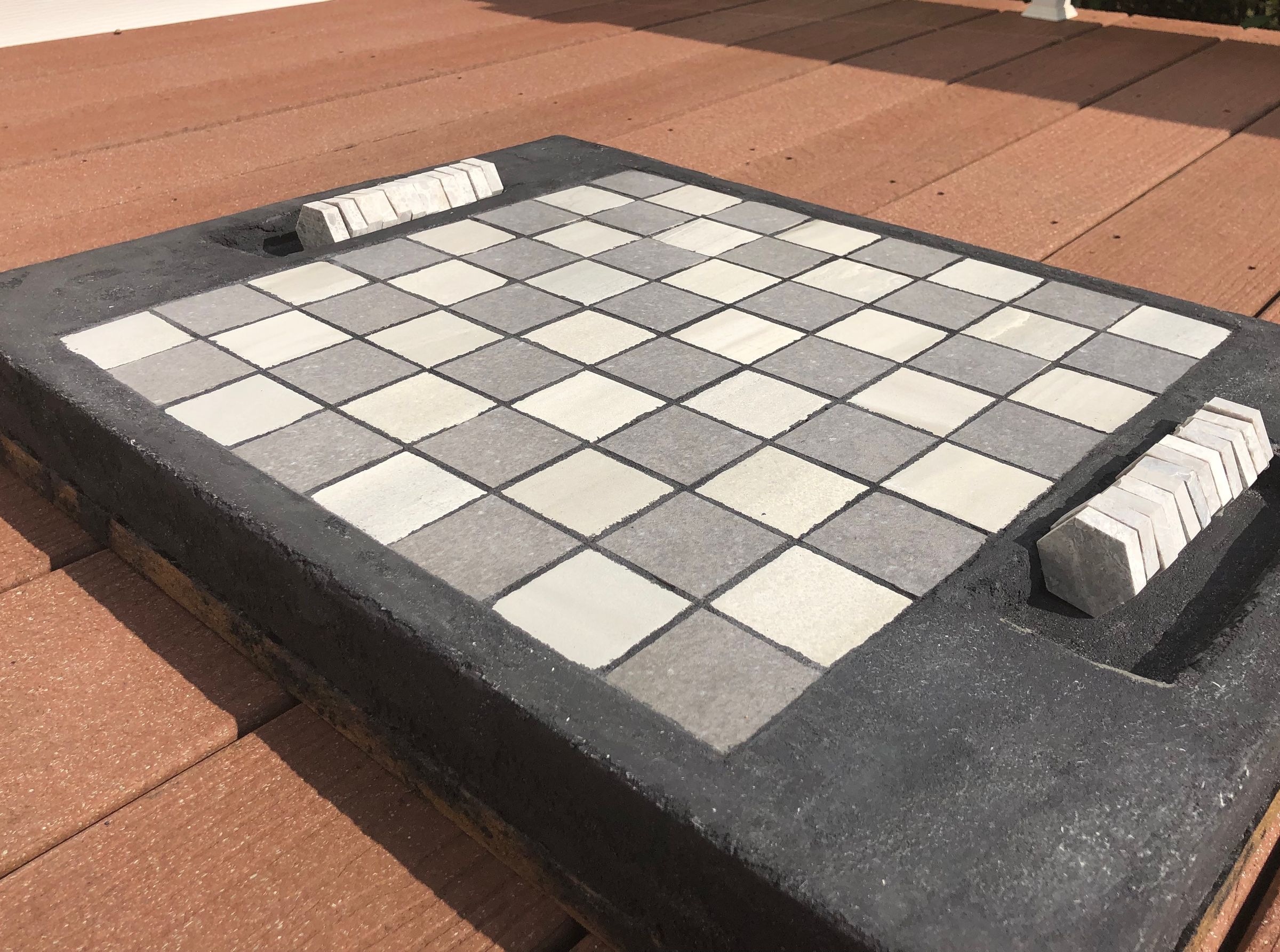 Concrete Checkerboard With Pieces : 11 Steps (with Pictures ...