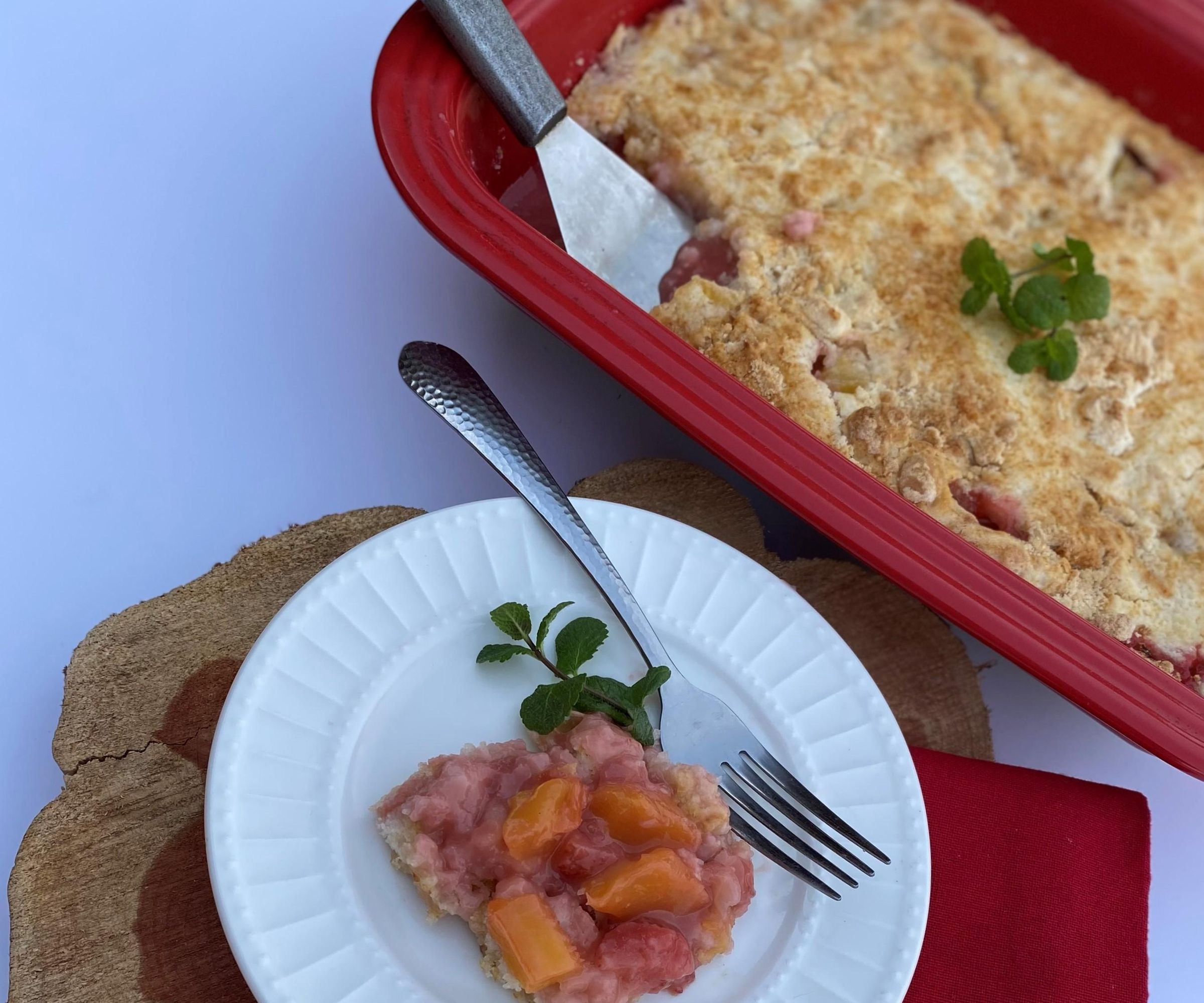 Simple Strawberry-Pineapple Cobbler