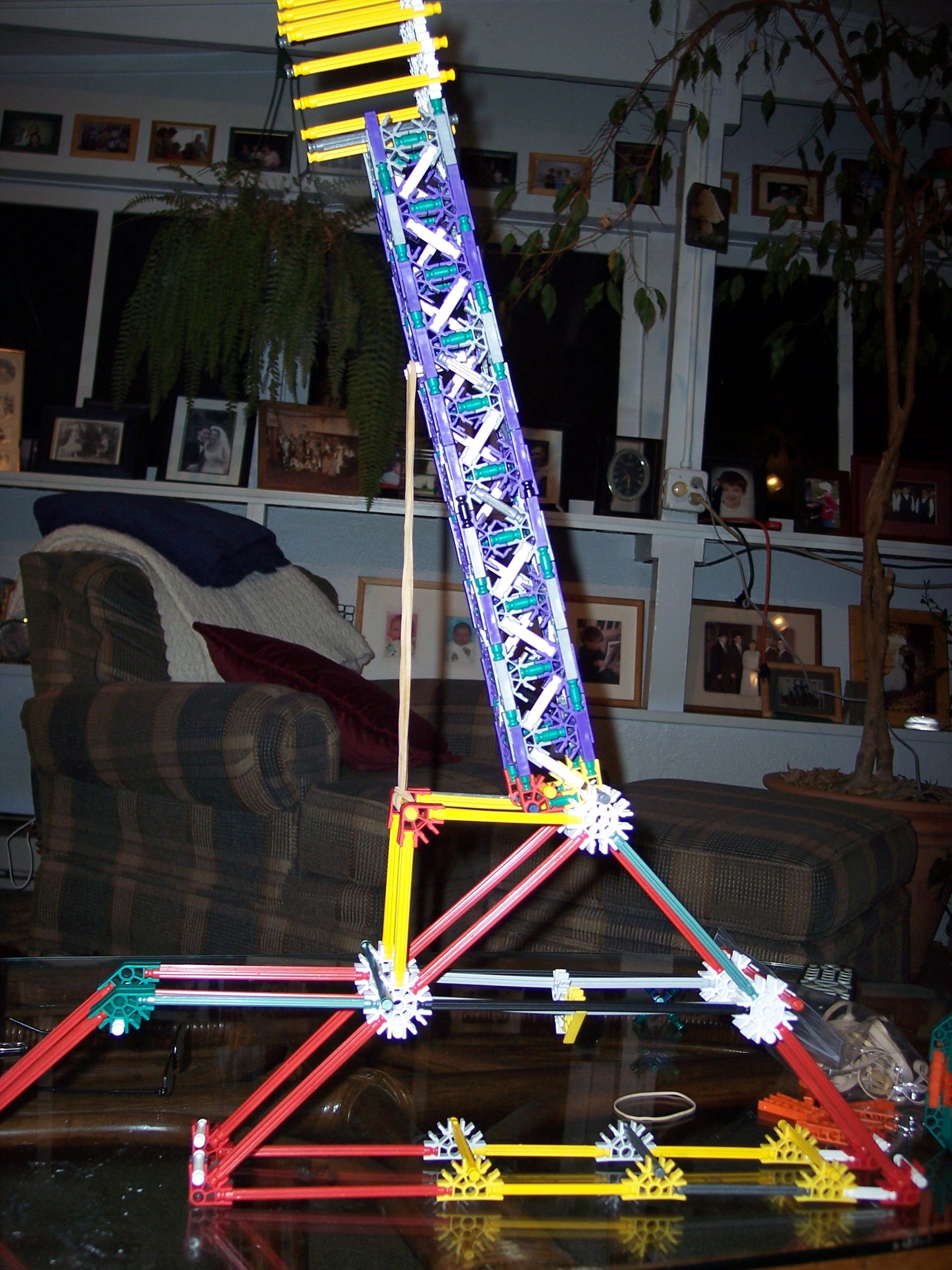 Knex Table Top Catapult 6 Steps Instructables