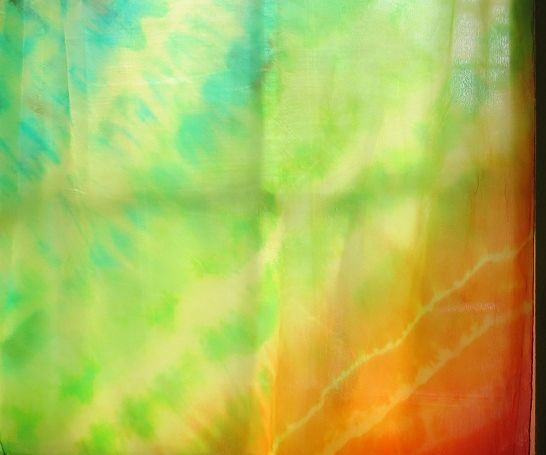 Rainbow Tie-Dye Silk Wrap