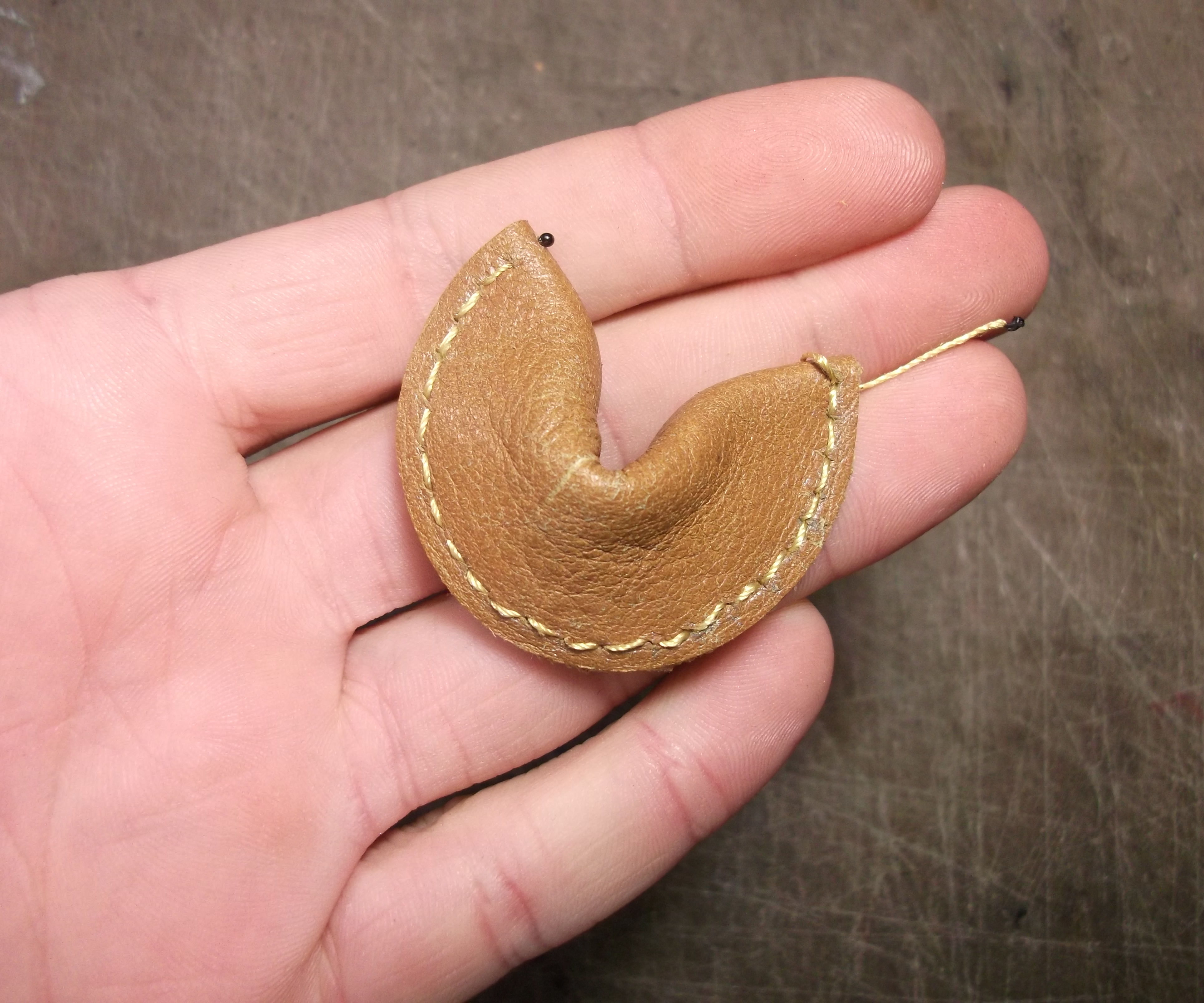 Pull-to-Open Leather Fortune Cookie