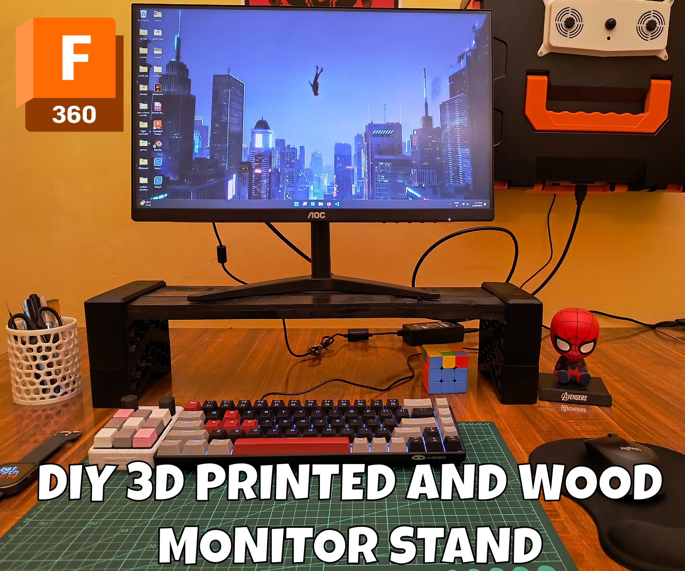 DIY 3D Printed Monitor Stand