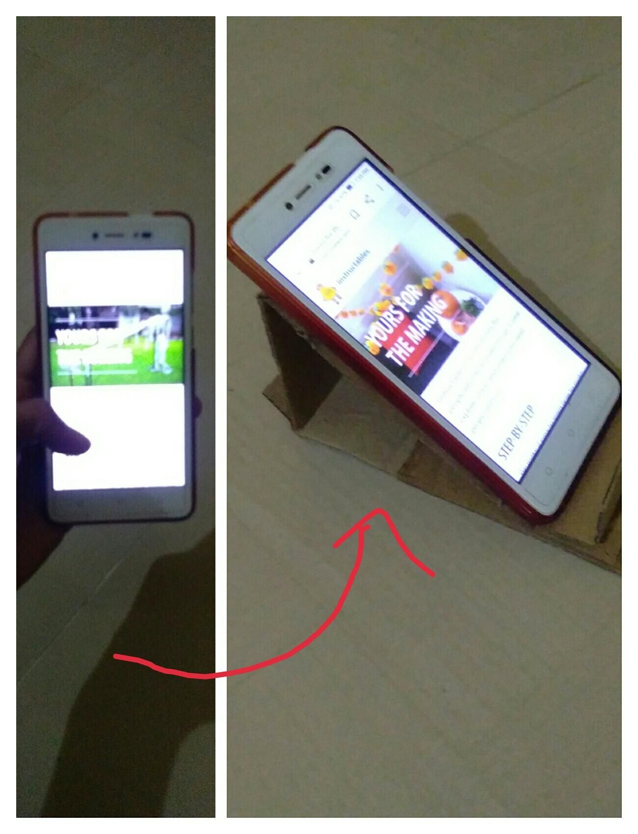 DIY Cardboard Mobile Stand 4 Steps Instructables