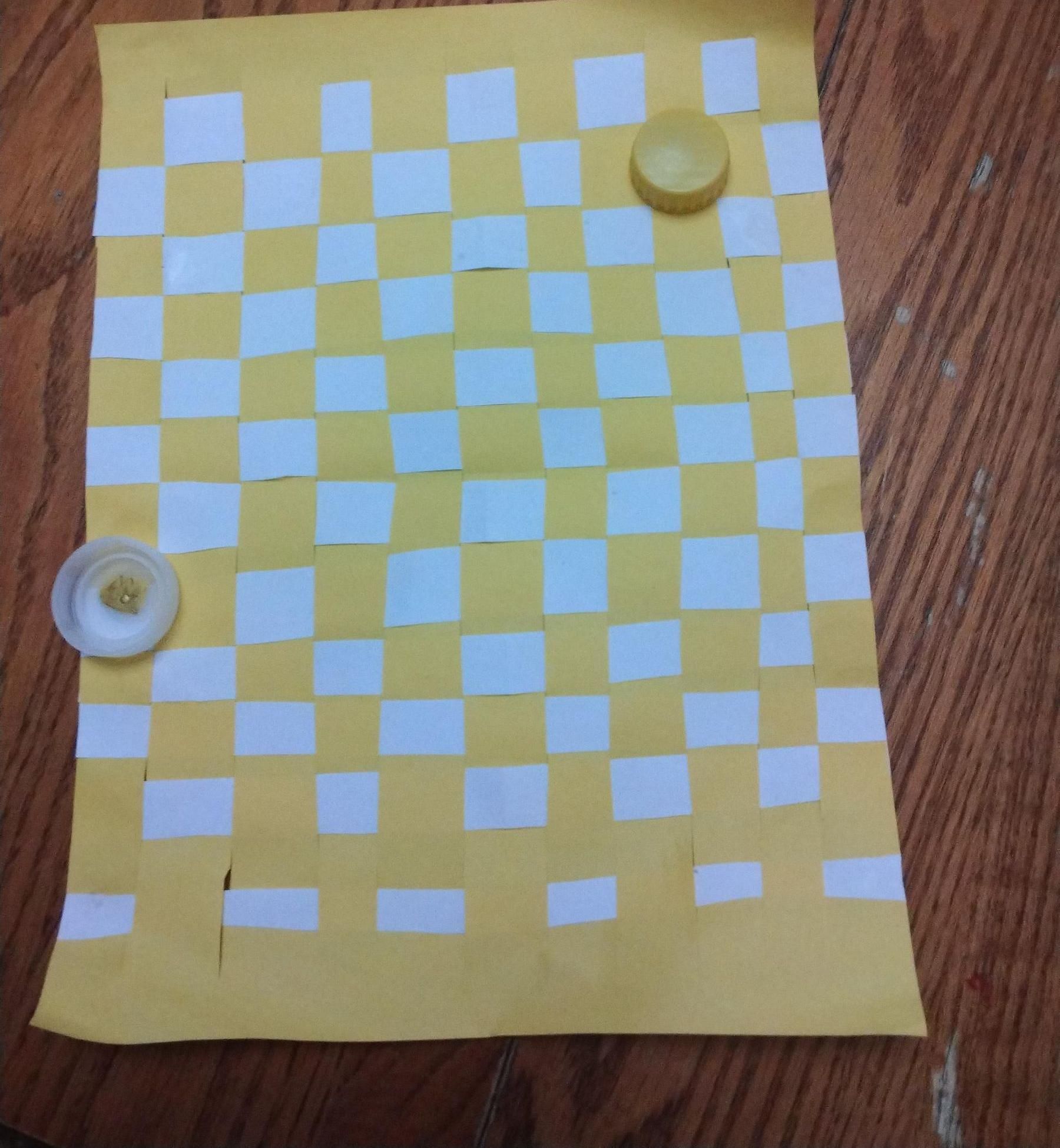 Recyclable Checkers Board and Checkers Pieces