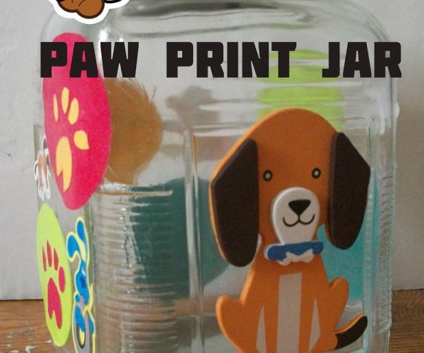 Paw Print Dog Treat Jar