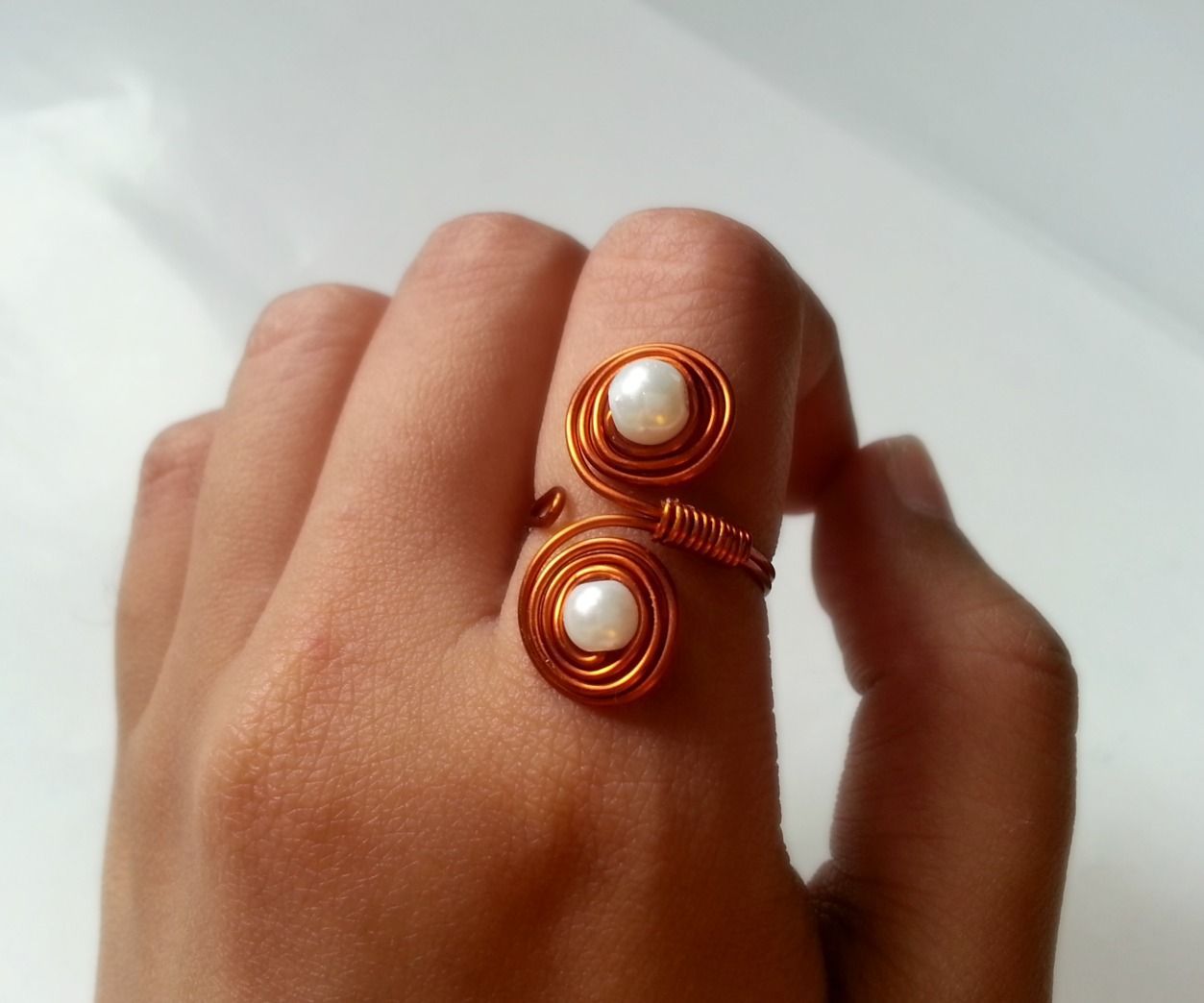 DIY Beaded Swirly Rings